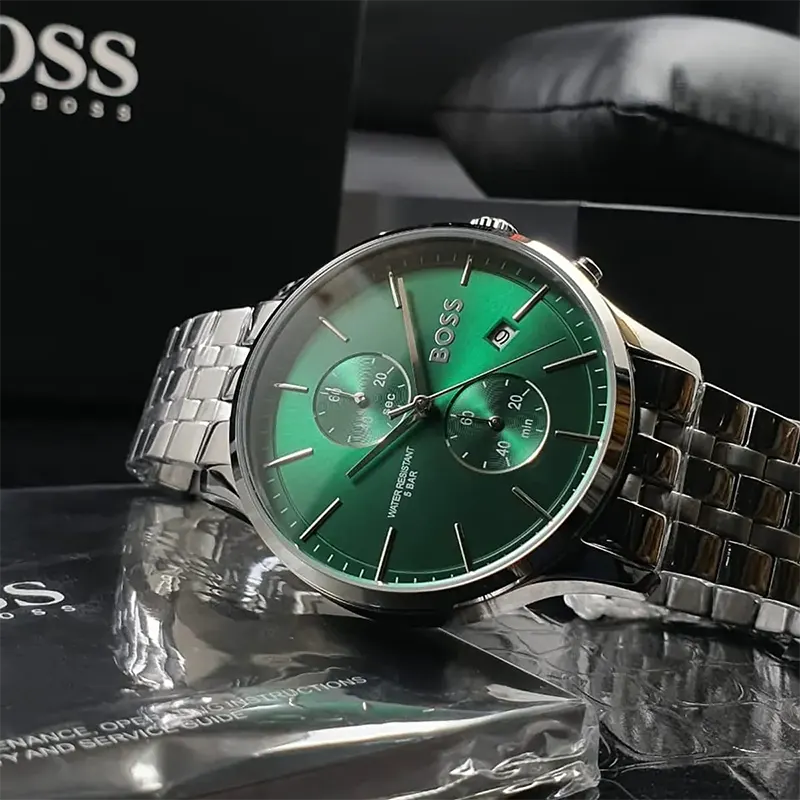Hugo Boss Associate Green Dial Quartz Men’s Watch- 1513975